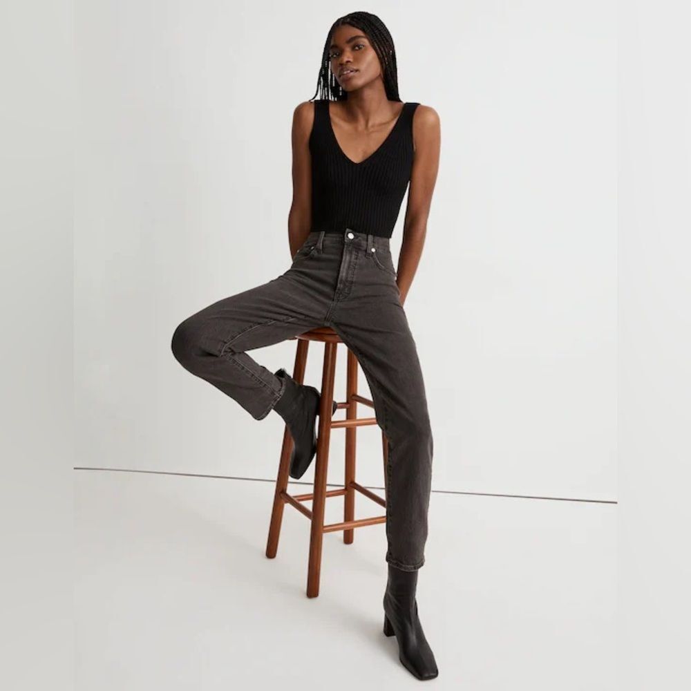 Madewell Petite Perfect Vintage Jeans in Lunar Black SZ 29P